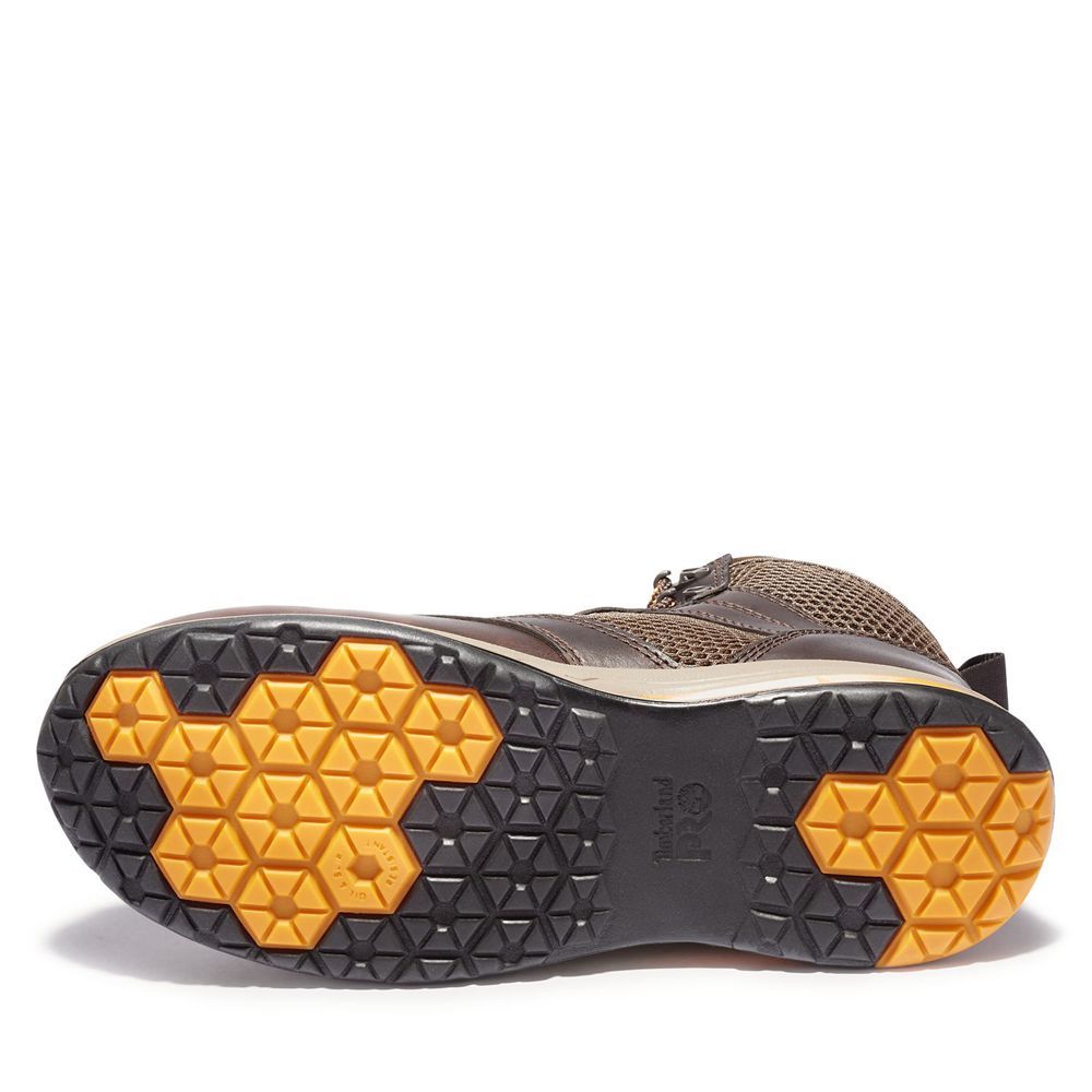 Botas Masculino - Timberland Pro Drivetrain Comp Toe Mid - ZIYFT0729 - Marrom Escuro